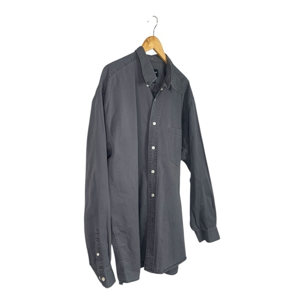 Eddie Bauer Cotton Gray Button Down Shirt XL - Picture 4 of 9